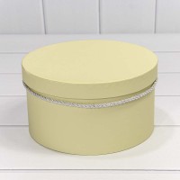 Коробки Круглые Набор 1/3 22*11,8 с ручками Бежевый 1/24 Арт: 7201340/2