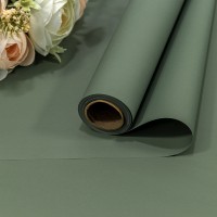 Плёнка 0,58*10м матовая "Корейская" 55мкм Серовато-зелёный 1/30 Арт: 1638/6183
