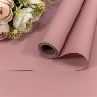 Плёнка 0,58*10м матовая "Корейская" 55мкм Бледный пурпурно-розовый 1/30 Арт: 1638/3519