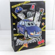 Пакет подарочный с 3D аппликацией &quot;Машинки&quot; (микс) 30*41,5*12 210г 1/20 1/80 Арт: 000253A - Пакет подарочный с 3D аппликацией "Машинки" (микс) 30*41,5*12 210г 1/20 1/80 Арт: 000253A