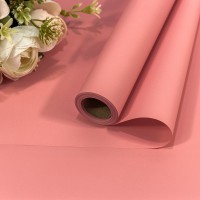 Плёнка 0,58*10м матовая "Корейская" 55мкм Умеренный розовый 1/30 Арт: 1638/3572