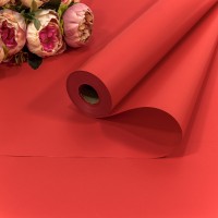 Плёнка 58см 800г матовая "Корейская" 55мкм Красный-3546 1/12 Арт: 1838/3546