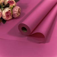 Плёнка 58см 800г матовая "Корейская" 55мкм Тёмно-розовый 1/12 Арт: 1838/212