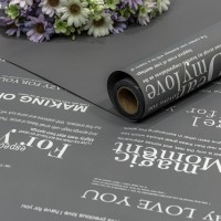 Плёнка 0,58*10м матовая с печатью 60мкм Серый 1/30 Арт: 1677/9