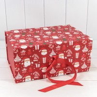 Коробка Прямоугольная 39*28*17,8 складная на магнитах "Новый год"-3023 1/24 Арт: 730229/3023
