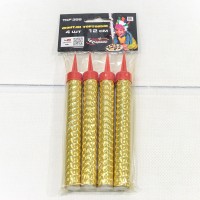Свечи для торта "Фонтан" набор (4 шт.) 12см 45(±5%)сек Золотой 1/160 Арт: TKF-358