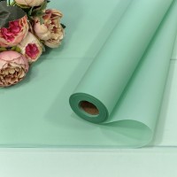 Плёнка 0,58*32м матовая однотонная 50мкм Зеленовато-голубой 1/12 Арт: 1857/6050