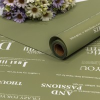Плёнка 0,58*10м матовая с печатью 60мкм Фисташковый 1/30 Арт: 1677/4235