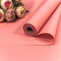 Плёнка 58см 800г матовая "Корейская" 55мкм Умеренный розовый 1/12 Арт: 1838/3572
