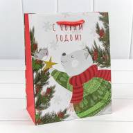 Пакет подарочный &quot;Новый год&quot; (микс 430) 18*23*10 128г 1/20 1/480 Арт: 300430E - Пакет подарочный "Новый год" (микс 430) 18*23*10 128г 1/20 1/480 Арт: 300430E