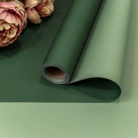 Плёнка 0,58*10м матовая двухсторонняя 65мкм Синевато-зелёный/Серо-зелёный 1/30 Арт: 1604/2410
