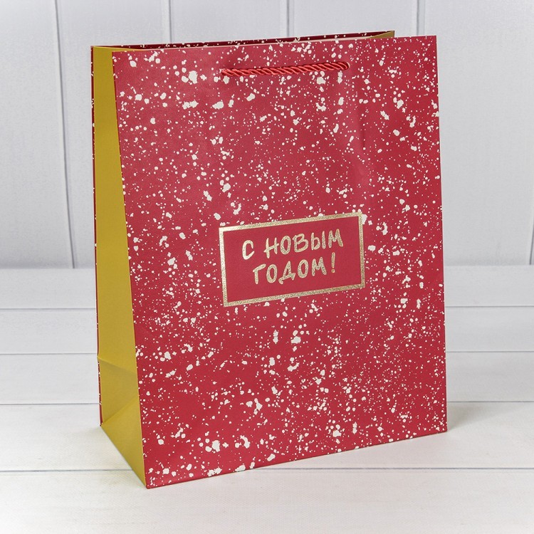 Пакет подарочный "Новый год" (406) 26*32*13 210г 1/20 1/120 Арт: 300406C