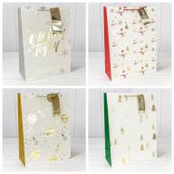 Пакет подарочный &quot;Новый год&quot; (микс 401) 33*45*15 210г 1/20 1/80 Арт: 300401A - Пакет подарочный "Новый год" (микс 401) 33*45*15 210г 1/20 1/80 Арт: 300401A