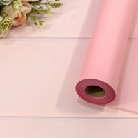 Плёнка 0,58*32м матовая однотонная 50мкм Розовый-0331 1/12 Арт: 1857/0331