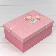 Коробки Прямоугольные Набор 1/3 23*16*9,5 с бантом &quot;For You&quot; Розовый 1/36 Арт: 7201540/9 - Коробки Прямоугольные Набор 1/3 23*16*9,5 с бантом "For You" Розовый 1/36 Арт: 7201540/9