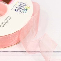 Лента Органза 2,5см*100ярд Нежно-розовый 1/13 1/52 Арт: 559-25/bk40