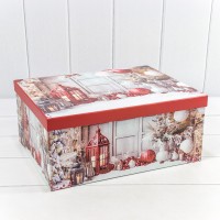 Коробки Прямоугольные Набор 1/10 37,5*29*16 "Новый год"-2687 1/4 Арт: 730605/2687