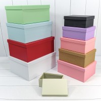 Коробки Прямоугольные Набор 1/10 34*26*15,3 Разноцветный микс 2 1/6 Арт: 721604/0085