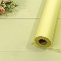 Плёнка 0,58*32м матовая однотонная 50мкм Светло-жёлтый 1/12 Арт: 1857/0131