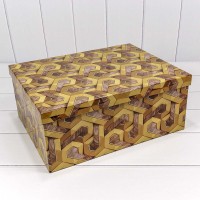 Коробки Прямоугольные Набор 1/15 42,5*33*17,6 "Золотой узор" 1/2 Арт: 721902/1750