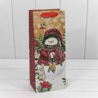 Пакет подарочный Крафт &quot;Новогодний&quot; (микс) 14*35*11 150г 1/20 1/240 Арт: 300367M - Пакет подарочный Крафт "Новогодний" (микс) 14*35*11 150г 1/20 1/240 Арт: 300367M