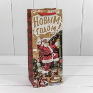Пакет подарочный Крафт &quot;Новогодний&quot; (микс) 14*35*11 150г 1/20 1/240 Арт: 300367M - Пакет подарочный Крафт "Новогодний" (микс) 14*35*11 150г 1/20 1/240 Арт: 300367M