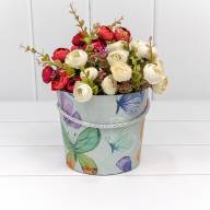 Коробка &quot;Ваза для цветов&quot; 15*13 с ручкой &quot;Бабочки&quot; 1/10 1/120 Арт: 720745/12 - Коробка "Ваза для цветов" 15*13 с ручкой "Бабочки" 1/10 1/120 Арт: 720745/12