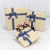 Коробки Квадратные Набор 1/3 28*28*9,5 бантом Синий (ассортимент) 1/24 Арт: 720980/7 - Коробки Квадратные Набор 1/3 28*28*9,5 бантом Синий (ассортимент) 1/24 Арт: 720980/7