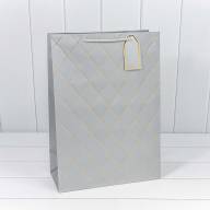 Пакет подарочный с тиснением &quot;Ромбы&quot; (микс) 32*45*15 210г 1/20 1/120 Арт: 300710A - Пакет подарочный с тиснением "Ромбы" (микс) 32*45*15 210г 1/20 1/120 Арт: 300710A