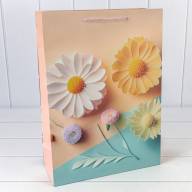 Пакет подарочный с блёстками &quot;Цветы&quot; (микс 261) 30*41,5*12 210г 1/20 1/80 Арт: 000261A - Пакет подарочный с блёстками "Цветы" (микс 261) 30*41,5*12 210г 1/20 1/80 Арт: 000261A
