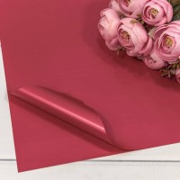Плёнка в листах 55*55 (20 шт.) матовая "Корейская" 65мкм Пурпурно-красный 1/60 Арт: 1698/192