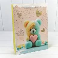 Пакет подарочный с тиснением &quot;Мишки&quot; (микс) 30*41,5*12 210г 1/20 1/80 Арт: 000314A - Пакет подарочный с тиснением "Мишки" (микс) 30*41,5*12 210г 1/20 1/80 Арт: 000314A