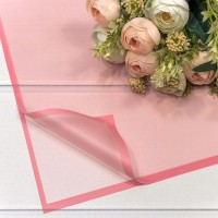 Плёнка в листах 58*58 (20 шт.) матовая с рамкой 50мкм Насыщенный розовый 1/60 Арт: 1692/2339