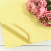 Плёнка в листах 60*60 (20 шт.) матовая "Корейская" 55мкм Жёлтый 1/60 Арт: 1698/2001