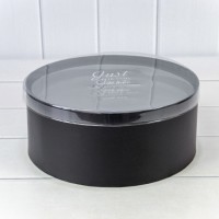 Коробки Круглые Набор 1/3 26,5*11,2 с прозрачной крышкой Чёрный 1/12 Арт: 720820/4