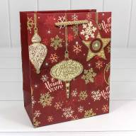 Пакет подарочный с блеском &quot;Новый год&quot; (микс) 18*23*10 1/20 1/360 Арт: 300320E - Пакет подарочный с блеском "Новый год" (микс) 18*23*10 1/20 1/360 Арт: 300320E