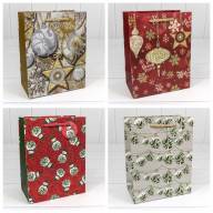 Пакет подарочный с блеском &quot;Новый год&quot; (микс) 18*23*10 1/20 1/360 Арт: 300320E - Пакет подарочный с блеском "Новый год" (микс) 18*23*10 1/20 1/360 Арт: 300320E