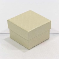 Коробка Квадратная 5*5*3 "Ромбики" Бежевый 1/24 1/720 Арт: 61255/3