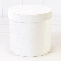 Коробки Цилиндр Набор 1/3 18*17,7 "Бархат" Белый 1/12 Арт: 720115/1