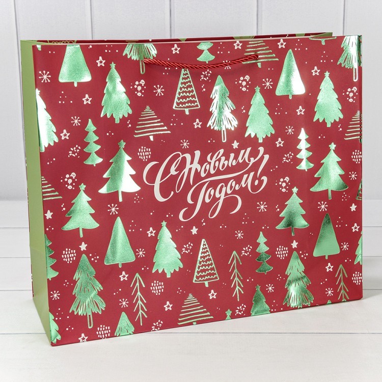 Пакет подарочный "Новый год" (407) 39,5*33*15 210г 1/20 1/80 Арт: 300407AA