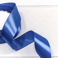 Лента Атласная Сатин 2,5см*25ярд Синий 1/5 1/300 Арт: 562-25/40