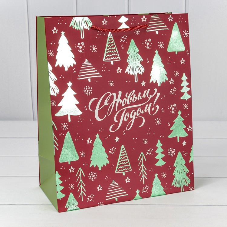 Пакет подарочный "Новый год" (407) 26*32*13 210г 1/20 1/120 Арт: 300407C
