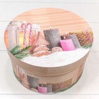 Коробки Круглые Набор 1/3 21*11,5 "Новогодний огонёк" 1/30 Арт: 7302247/1678