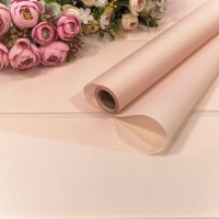 Плёнка 0,58*10м матовая однотонная 50мкм Серо-розовый 1/30 Арт: 1657/5015