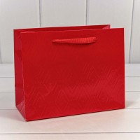 Пакет подарочный "Элегант" Красный 23*18*10 230г 1/20 1/160 Арт: 000156ЕА/1