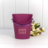 Коробка "Ваза для цветов" 15,5*12*19 "Maison des fleurs" Сливовый 1/10 1/120 Арт: 720768/1