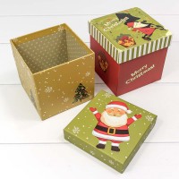 Коробка Куб 11,5*11,5*11,5 "Санта" (ассортимент) 1/4 1/120 Арт: 720300-274