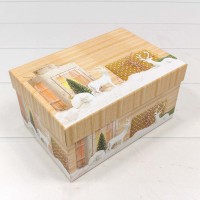 Коробки Прямоугольные Набор 1/3 22*15*11,5 "Олени" 1/36 Арт: 7303367/1673