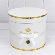 Коробки Цилиндр Набор 1/5 22,5*19,5 &quot;Flowers for you&quot; Белый 1/8 Арт: 7215009/04170 - Коробки Цилиндр Набор 1/5 22,5*19,5 "Flowers for you" Белый 1/8 Арт: 7215009/04170