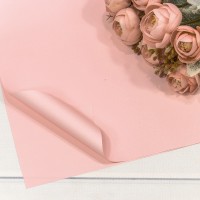 Плёнка в листах 60*60 (20 шт.) матовая "Корейская" 55мкм Розовый-698 1/60 Арт: 1698/698
